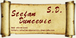 Stefan Dunčević vizit kartica